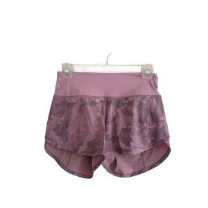 Lululemon Speed Up Shorts Womens 2 Incognito Camo Multi Tall Mid Rise Athleisure